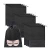 Burva Shoe Bags for Travel 14 Pack Shoe Pouch for Storage Packing with Transparent Windows Large for Men and Women - Black view 1