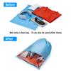 Burva Shoe Bags for Travel 11 Pack Shoe Pouch for Storage Packing with Transparent Windows Large for Men and Women - Blue view 4