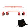 EXREIZST Adjustable 2 Pilates Spreader Bar Set Expandable Sports Aid Training Fitness Kit, Red view 1