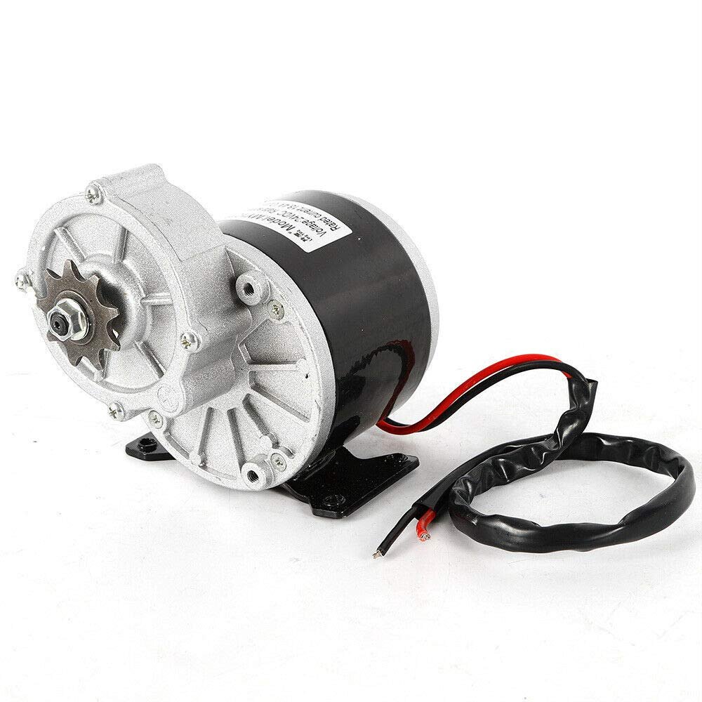 24V 350W Electric Bicycle E-BIKE Scooter Gear Motor Geared Motor 300 RPM DC Electric Motor for Bicycle Bike Scooter Gear Reduction