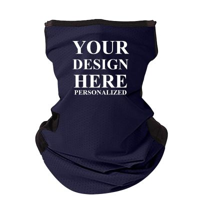 TopTie Personalized Custom Printing Two Tone Mesh Cooling Neck Gaiter,Breathable Outdoor Bandana Face Gaiter-Navy Blue