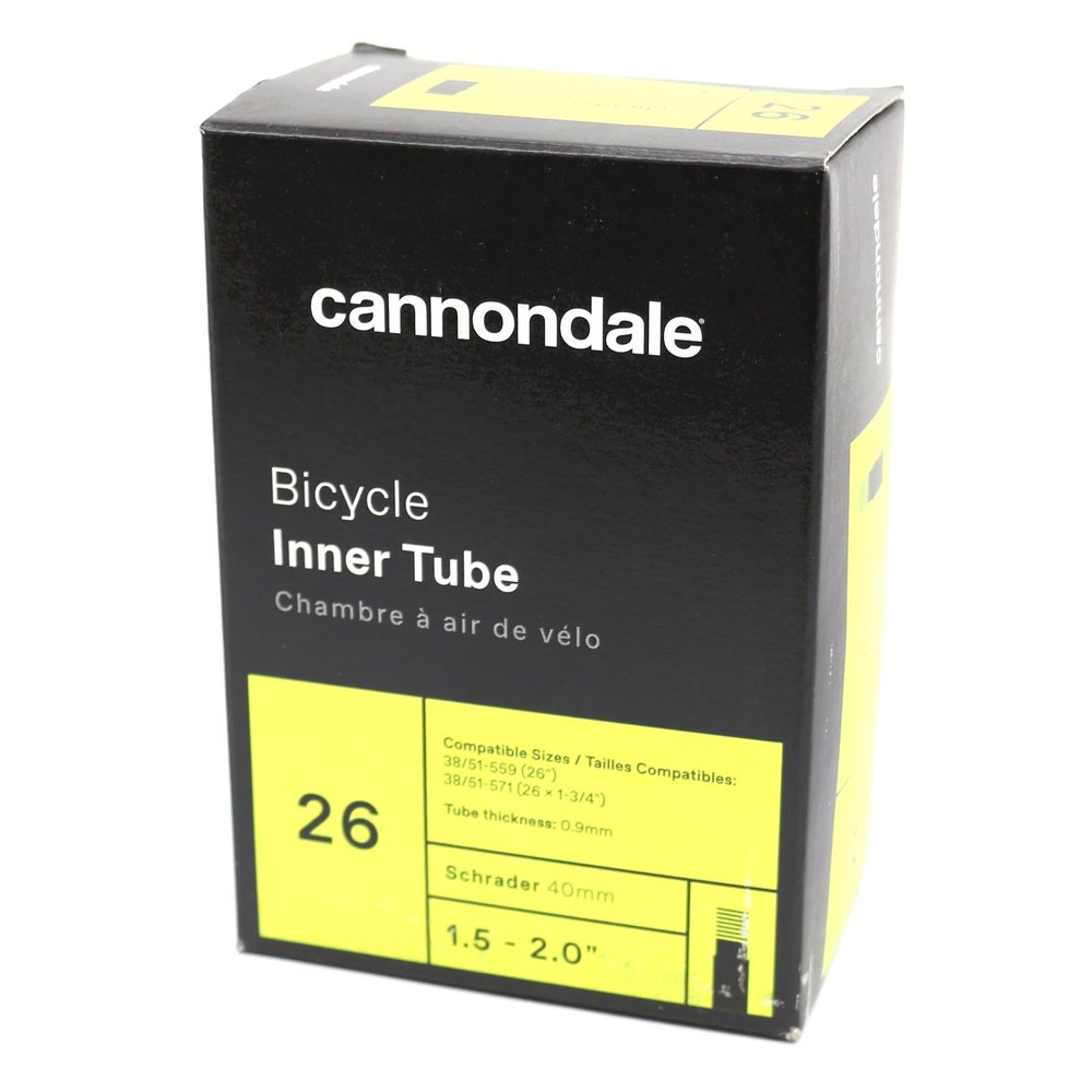 Cannondale Schrader Valve Tube Black, 26 X 1.5-2.0In/40Mm
