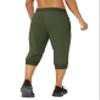 MAGNIVIT Capris for Men Athletic Below The Knee Shorts with Zipper Pockets 3/4 Pants Jogger Sweatpant Capris for Men Army Green view 2
