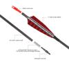 Elong 12PCS 30" Arrows for Compound Bows,Prue Carbon Hunting Arrows for Archery Spine 700 with 100 Grain Screw Tips,4" Turkey Feathers, for Compound & Recurve & Traditional Bow view 2