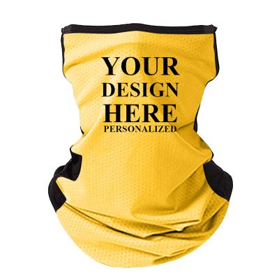 TopTie Personalized Custom Printing Two Tone Mesh Cooling Neck Gaiter,Breathable Outdoor Bandana Face Gaiter-Yellow