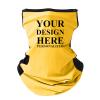 TopTie Personalized Custom Printing Two Tone Mesh Cooling Neck Gaiter,Breathable Outdoor Bandana Face Gaiter-Yellow view 1