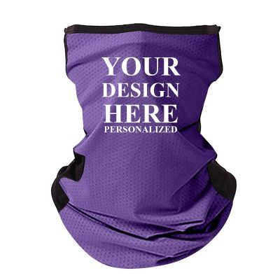 TopTie Personalized Custom Printing Two Tone Mesh Cooling Neck Gaiter,Breathable Outdoor Bandana Face Gaiter-Purple