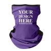 TopTie Personalized Custom Printing Two Tone Mesh Cooling Neck Gaiter,Breathable Outdoor Bandana Face Gaiter-Purple view 1