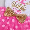 Baby Girls My 2nd Birthday Outfits Polka Dot Cake Smash Dress Two Years Old Short Sleeve Romper Shirt Ruffle Shiny Sequin Bow Tulle Tutu Skirt Letter Print Bodysuit 2PCS Clothes Set Hot Pink 2 2 view 4