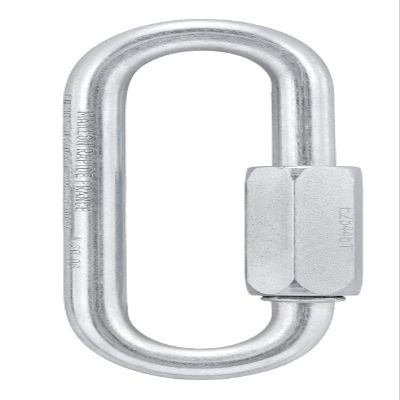 PETZL, 10 Go 8 Mm Quick Links, 8 mm Wide-Opening, Galvanized Steel Quick Link