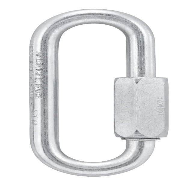 PETZL, 10 Go 8 Mm Quick Links, 8 mm Wide-Opening, Galvanized Steel Quick Link