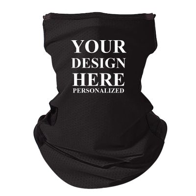 TopTie Personalized Custom Printing Two Tone Mesh Cooling Neck Gaiter,Breathable Outdoor Bandana Face Gaiter-Black