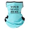 TopTie Personalized Custom Printing Two Tone Mesh Cooling Neck Gaiter,Breathable Outdoor Bandana Face Gaiter-Light Blue view 1