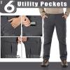 33,000ft Hiking Cargo Pants Men 6 Pockets Water Resistant Lightweight Fishing Outdoor Travel Work Grey view 3