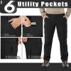 33,000ft Hiking Cargo Pants Men 6 Pockets Water Resistant Lightweight Fishing Outdoor Travel Work Black view 3