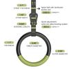 QUOLIX Gymnastic Rings & Olympic Rings with Adjustable Straps, Non-Slip Pull Up Rings with Straps, 1300lbs Exercise Rings for Home, Gymnastics Rings for Home Gym, Workout, Exercise, Calisthenic view 3