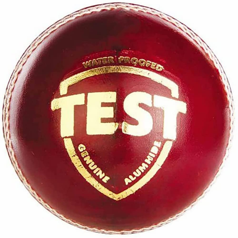 SG Test Cricket Leather Ball - red