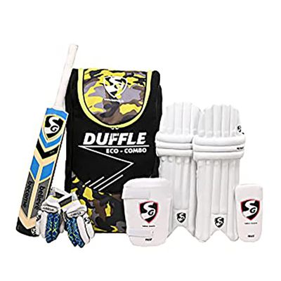 SG Unisex's Summer Camp Kashmir Cricket Kit for All Ages, Green/Black-Size 4, Multicolor, 4