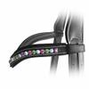 Exion Horse Browband for English Bridle | Curved Shape Padded Equestrian Browband for Show & Dressage | Fuschia, Aurore Boreale, Olivine Crystal Browband for Horses view 2
