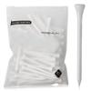 3- inch Pro Wood Golf Tees | 100 Count | Resealable Bag | Natural Sustainable Bamboo Material | Tall White Wooden Tees | Perfect for Every Tee Shot view 1