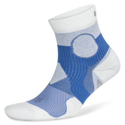 Balega Athletic Support Compression Fit Performance No Show Running Socks for Men and Women (1 Pair), Blue/White, X-Large