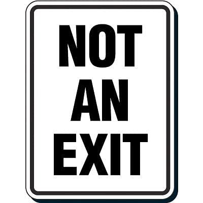 The Sign Studio - 18 x 24  Not an Exit Handicap Sign - .080 Aluminum