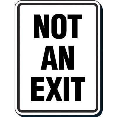 The Sign Studio - 18 x 24 Not an Exit Handicap Sign - .080 Aluminum