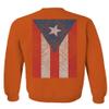 0062. Puerto Rico Flag Boricua Rican Nuyorican Men's Crewneck Sweatshirt (Orange X-Large) view 3