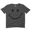 0357. Cute Graphic Happy Funny Smile Smiling Smiley face Positive Smiley for Men T Shirt (Charcoal, 2X-Large) view 1