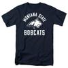 Montana State University Official One Color MSU Bobcats Logo Unisex Adult T-Shirt, Navy, 5X-Large view 1