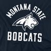 Montana State University Official One Color MSU Bobcats Logo Unisex Adult T-Shirt, Navy, 5X-Large view 2