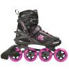 ROCES Women's Pic Tif Outdoor Breathable Fitness Comfort 4 80mm Wheels Racing Inline Skates with Memory Buckle, Easy Entry Boots, Glass Fiber Reinforced Shell & Aluminum Frame, Black/Fuchsia, 7 view 3