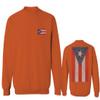 0062. Puerto Rico Flag Boricua Rican Nuyorican Men's Crewneck Sweatshirt (Orange Small) view 1