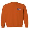 0062. Puerto Rico Flag Boricua Rican Nuyorican Men's Crewneck Sweatshirt (Orange Small) view 2