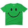 0357. Cute Graphic Happy Funny Smile Smiling Smiley face Positive Smiley for Men T Shirt (Irish Green 2X-Large) view 1