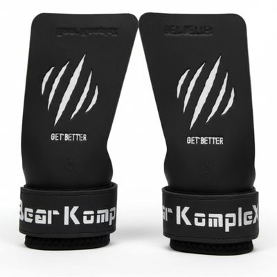 Bear KompleX - Cross Training Hand Grips for Weight Lifting, Gymnastics, and Pull Ups - Lightweight and High Performance Powerlifting Grips for Men and Women - No Hole Design, Black Diamond
