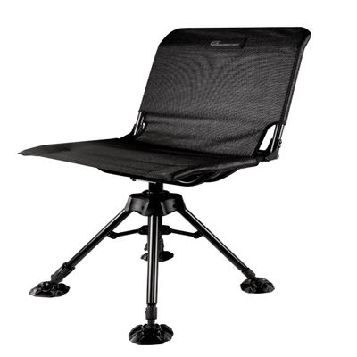 Ameristep Portable Folding Design Hunting Lightweight Heavy-Duty 360 Silent Swivel Blind Chair, Black
