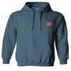0062. Puerto Rico Flag Boricua Rican Nuyorican Sweatshirt Pullover Hoodie (Indigo Blue, Medium) view 2