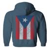 0062. Puerto Rico Flag Boricua Rican Nuyorican Sweatshirt Pullover Hoodie (Indigo Blue, Medium) view 3