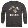 Montana State University Official MSU Bobcats Logo Unisex Adult Long-Sleeve T Shirt,Charcoal, 3X-Large view 1