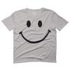 0357. Cute Graphic Happy Funny Smile Smiling Smiley face Positive Smiley for Men T Shirt (Light Gray 2X-Large) view 1