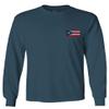 0062. Puerto Rico Flag Boricua Rican Nuyorican Men's Long Sleeve t Shirt (Indigo Blue Large) view 2