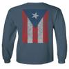 0062. Puerto Rico Flag Boricua Rican Nuyorican Men's Long Sleeve t Shirt (Indigo Blue Large) view 3