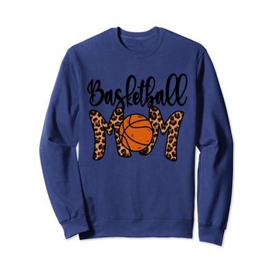 Basketball Mom Leopard Basketball Mama, Mothers Day Mom Sweatshirt