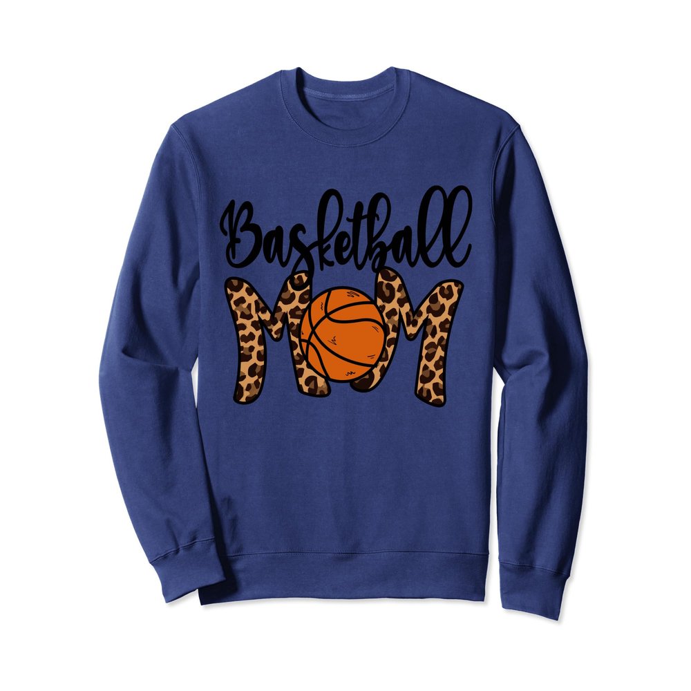 Basketball Mom Leopard Basketball Mama, Mothers Day Mom Sweatshirt