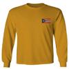 0062. Puerto Rico Flag Boricua Rican Nuyorican Men's Long Sleeve t Shirt (Gold X-Large) view 2
