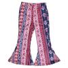 Daisy Del Sol Little Girls Boho Bell Bottom Stretch Legging Flared Soft Yoga Pants Toddler Childrens Kids 2T-8 Years (Marsala, 3T) view 1