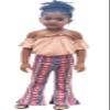 Daisy Del Sol Little Girls Boho Bell Bottom Stretch Legging Flared Soft Yoga Pants Toddler Childrens Kids 2T-8 Years (Marsala, 3T) view 2