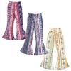 Daisy Del Sol Little Girls Boho Bell Bottom Stretch Legging Flared Soft Yoga Pants Toddler Childrens Kids 2T-8 Years (Marsala, 3T) view 3