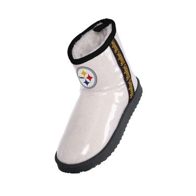 FOCO Pittsburgh Steelers Sherpa Lined Rain Boot - Womens Medium